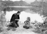 1931 Frankenstein Karloff with the girl on the lake