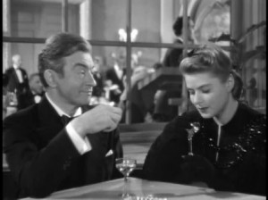 Claude Rains and Ingrid Bergman in Alfred Hitchcock's 1946 film Notorious